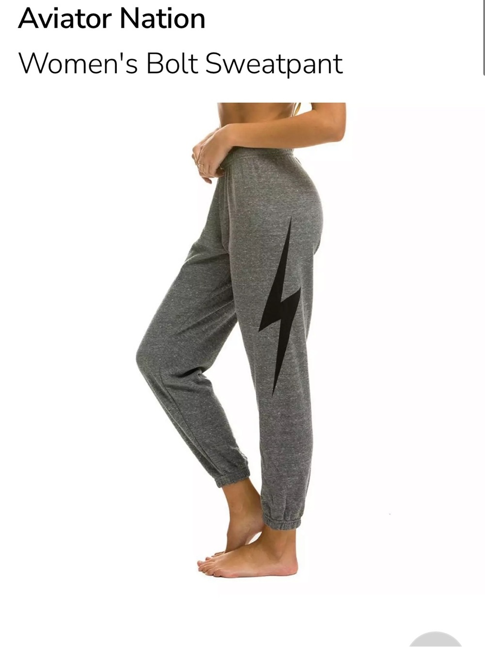 Aviator Nation Gray Bolt Joggers